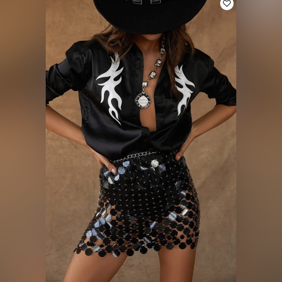 12th Tribe Dresses & Skirts - Diana Black Disco Skirt